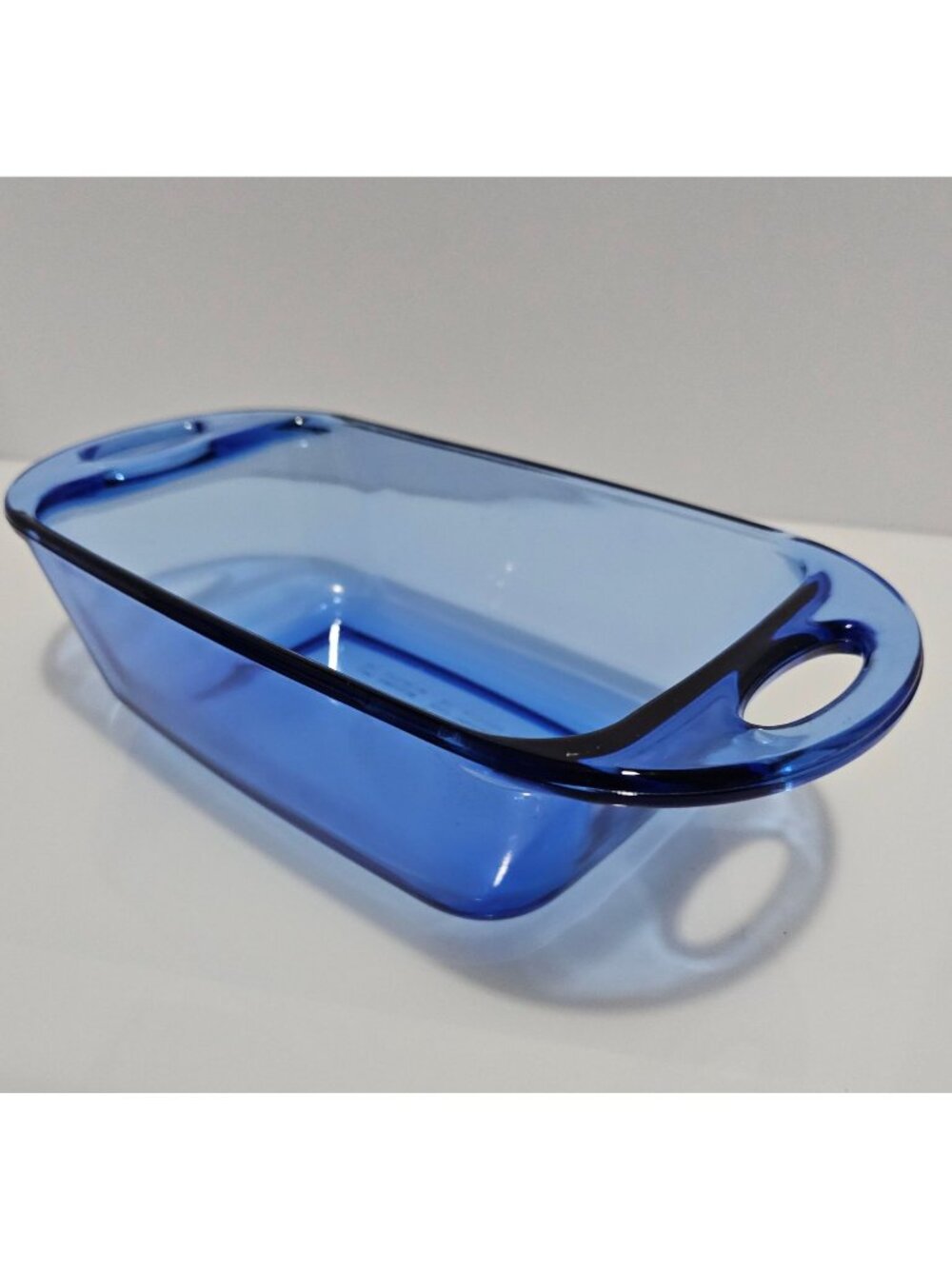 Anchor Hocking Cobalt Loaf Pan 9" blue glass bread baking dish bakeware 1.5qt